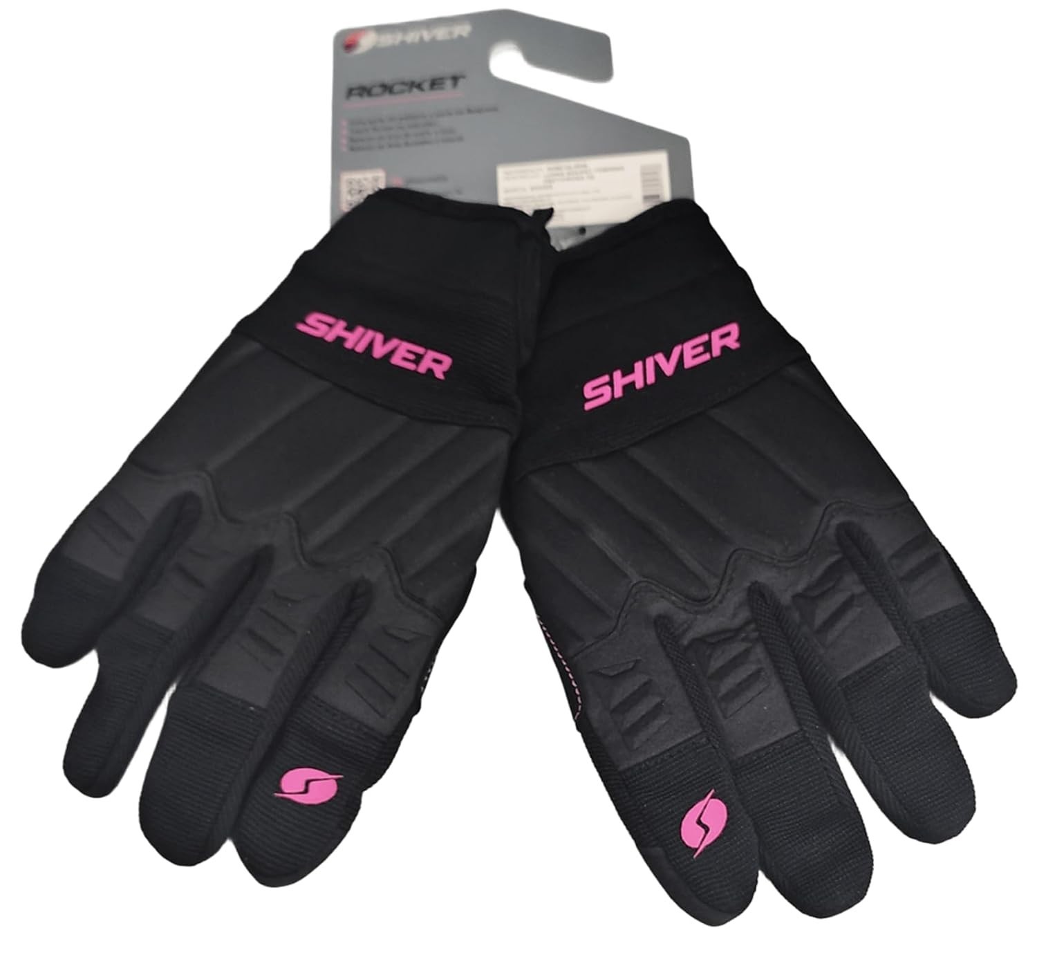 Luva Feminina Shiver Rocket Motoqueira - Proteção e Estilo GG Preto/Rosa