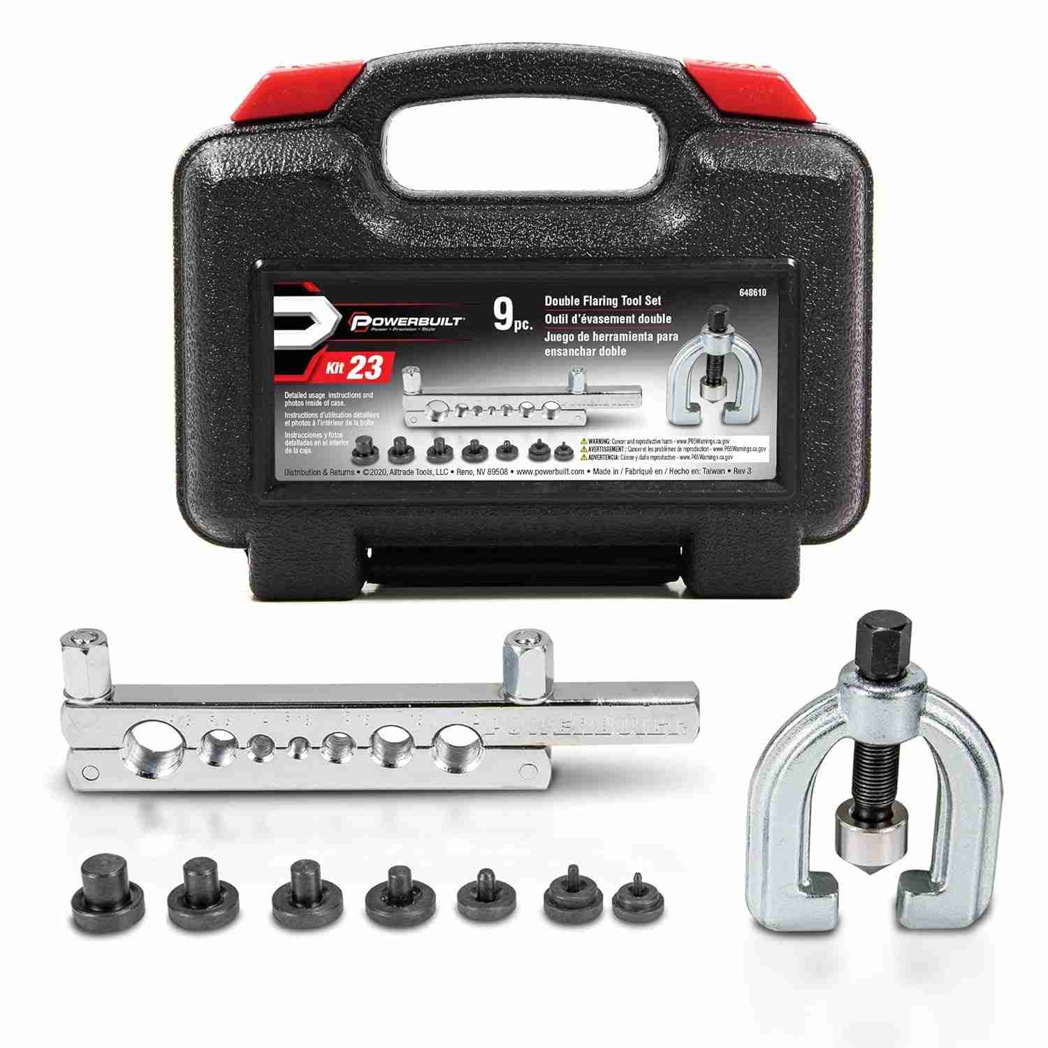 Kit 9 Peças Ferramenta de Queima Dupla Alltrade Powerbuilt - Acabamento Perfeito em Freios