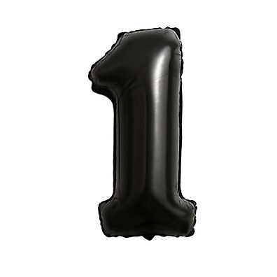 Balões de Número Preto 80cm: Decore Sua Festa!