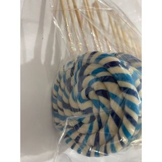 30 Pirulitos Caseiros Azul Psicodélico para Decoração de Festas