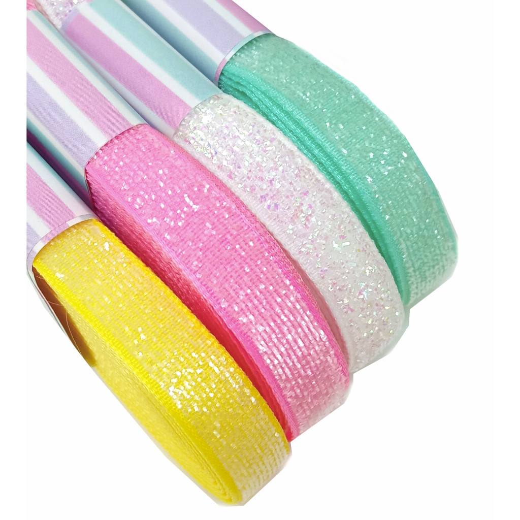 Fita Esponjada Glitter: 12m para Laços e Festas!