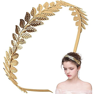 Tiara Deusa Grega: Coroa Dourada para Festas!