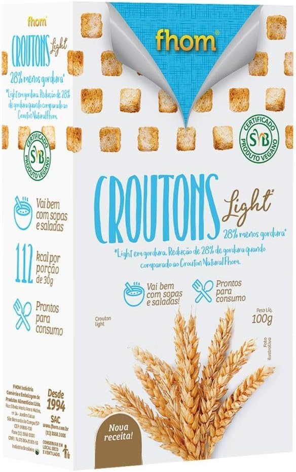 Crouton Light Alimento Vegano Fhom 110g
