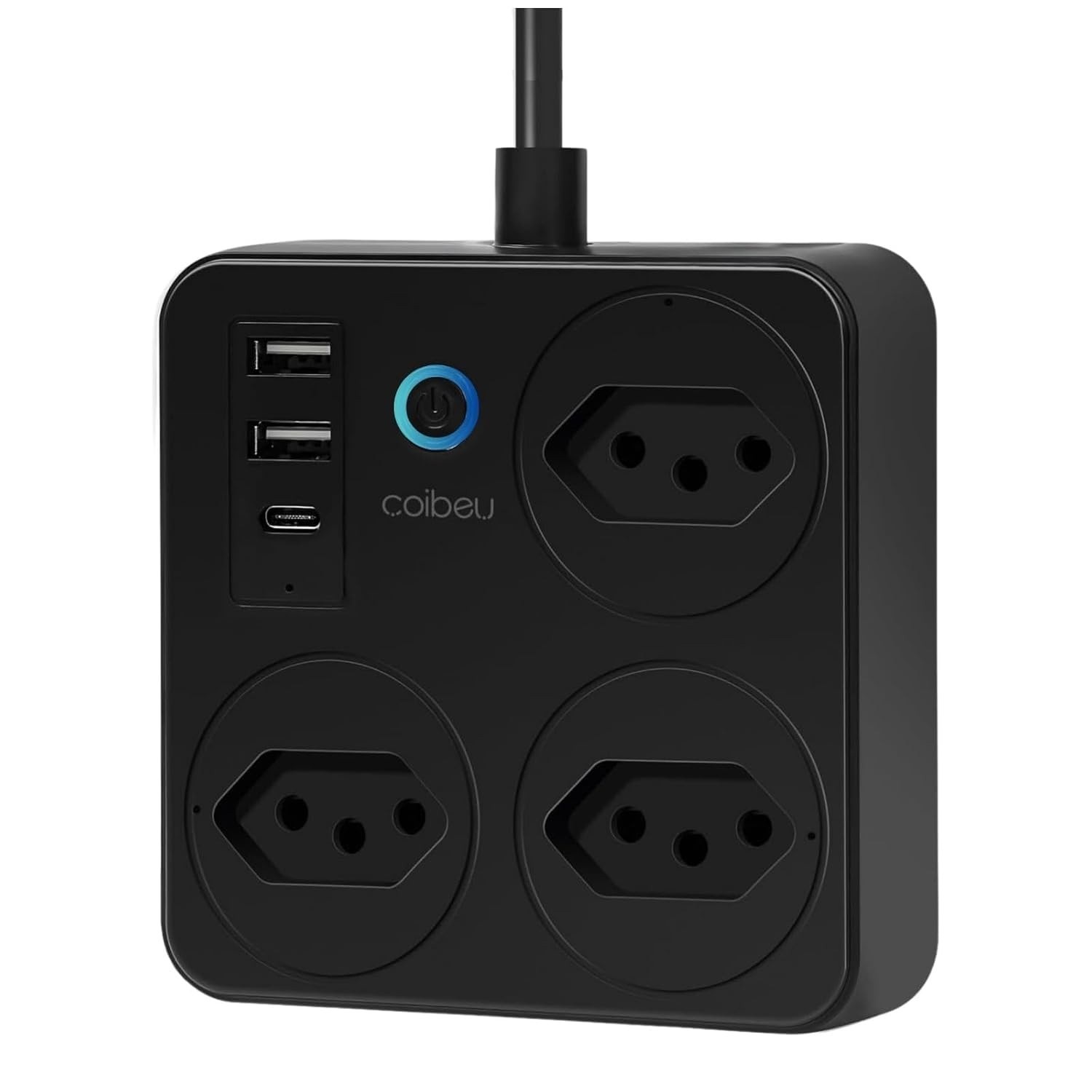 Filtro de Linha Inteligente Wi-Fi: Controle Total com 3 Tomadas, 2 USB, 1 USB-C e App Celular