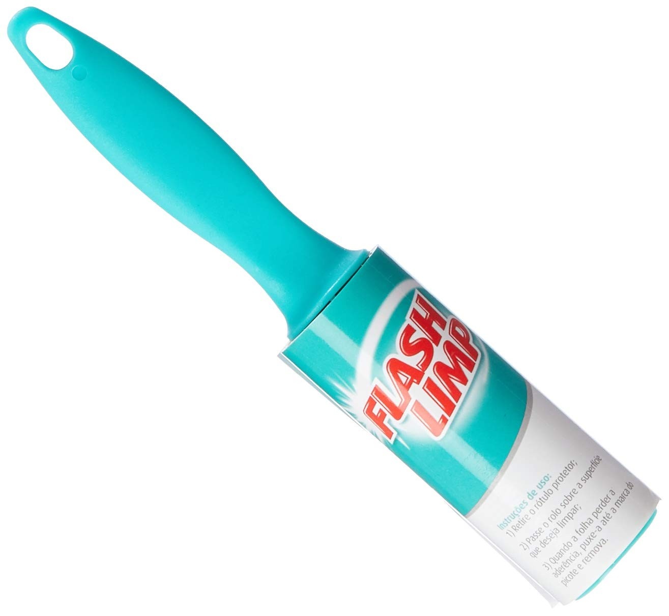 Mini Rolo Adesivo Flash Limp com 30 Folhas + 2 Refis - Remova Pelo, Poeira e Fiapos com Facilidade