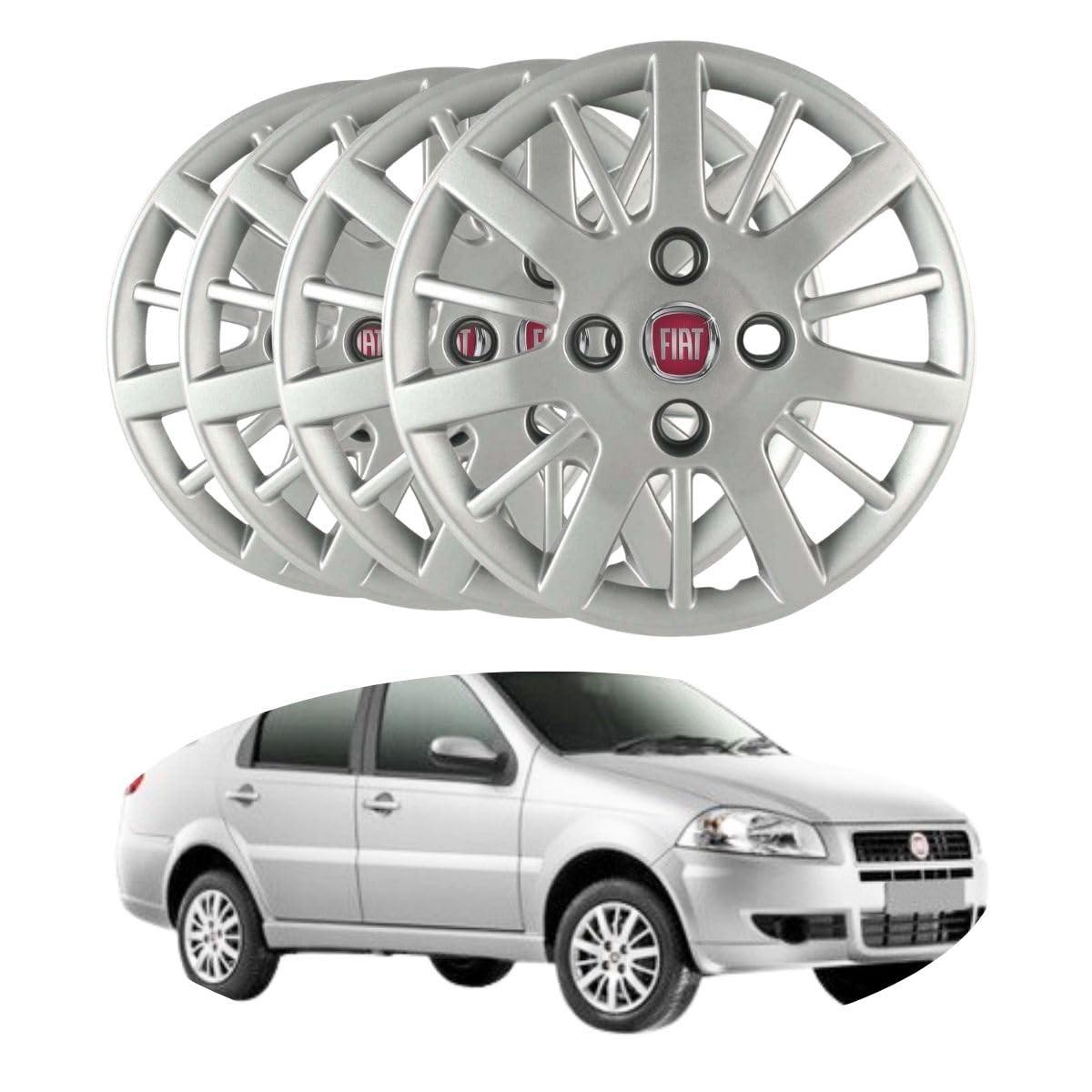 Jogo 4 Calotas Esportivas Aro 14 Fiat Siena Palio 2009-2010 - Design Moderno e Proteção