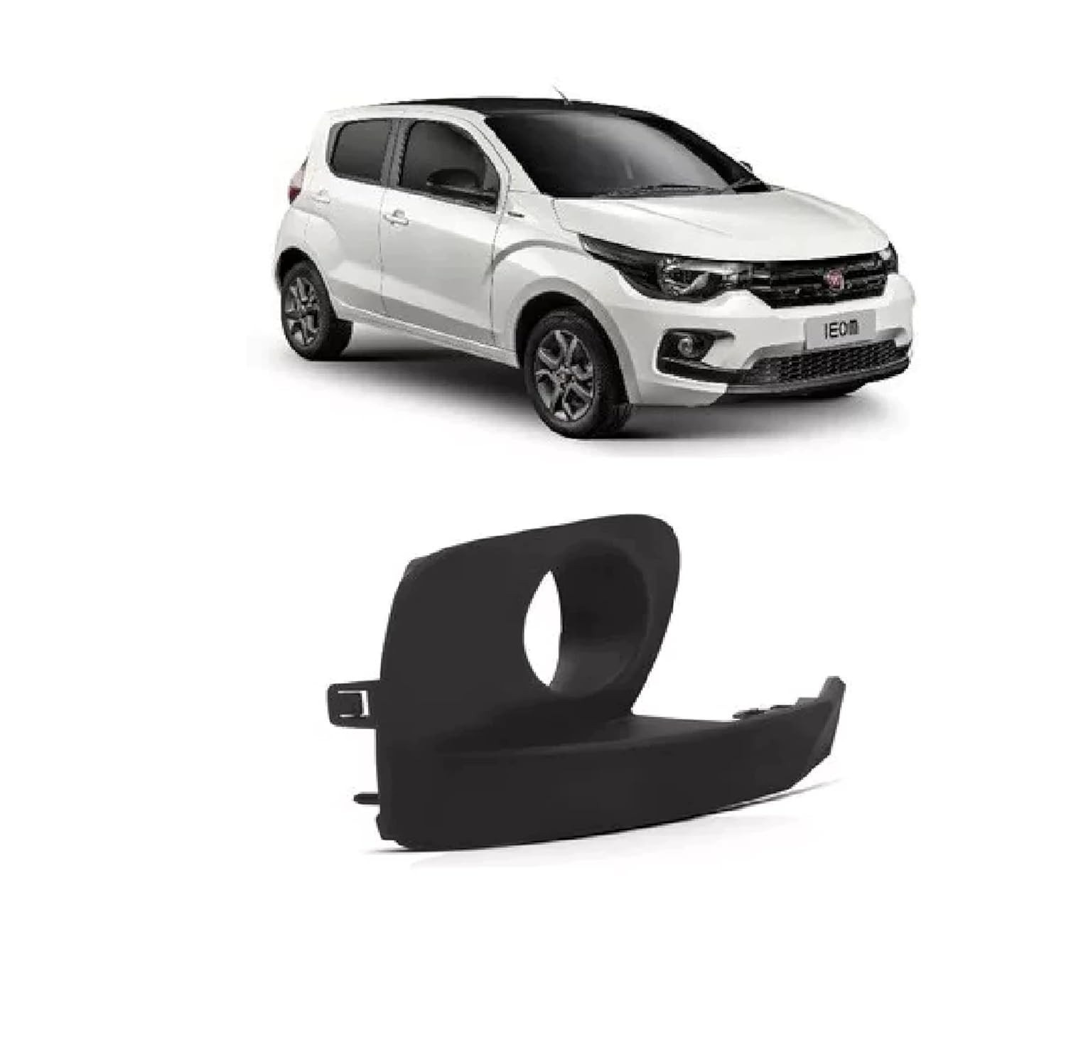 Grade Moldura Milha Fiat Mobi 2016-2018: Proteção e Estilo com Furo Direito