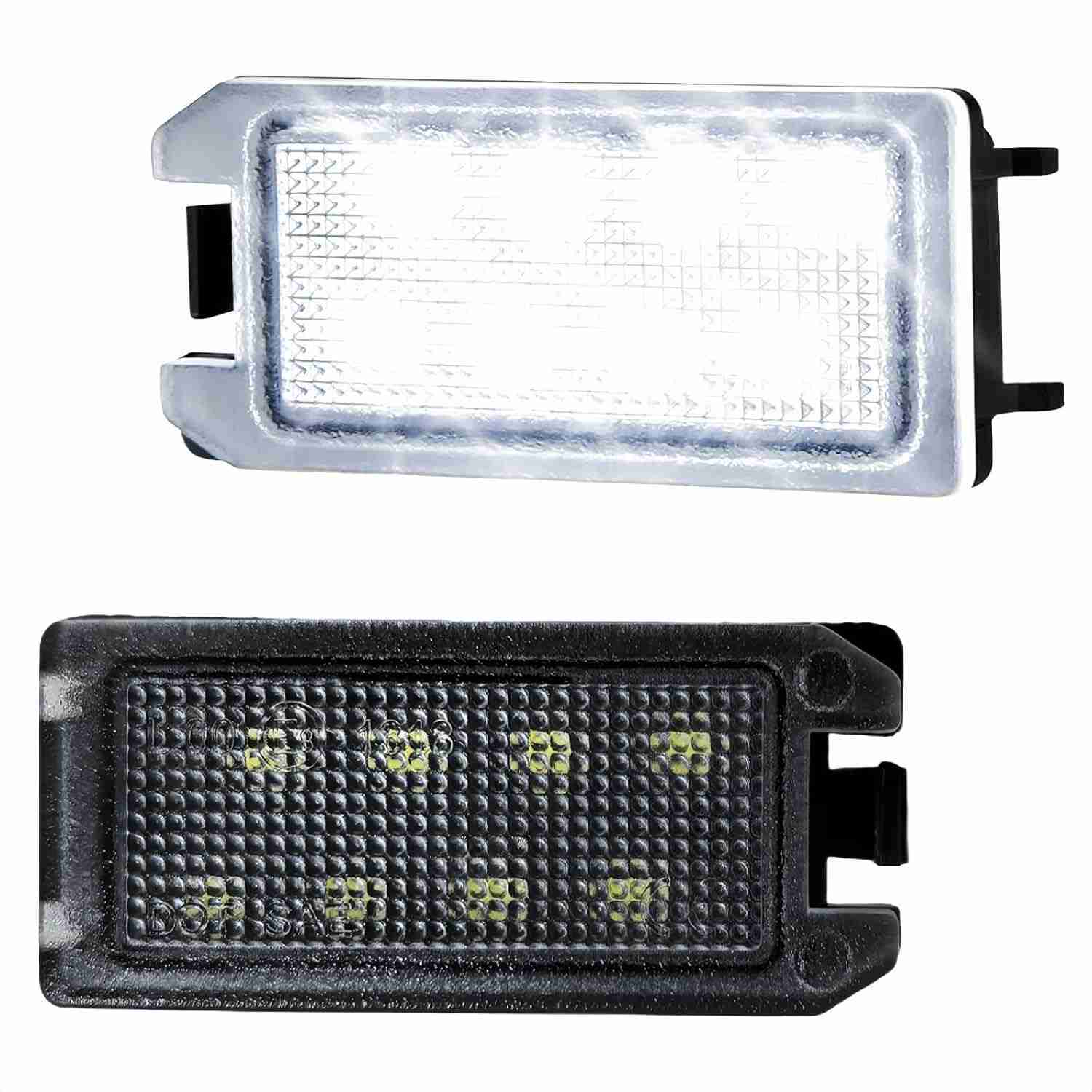 Luzes de Placa LED Brancas 6000K - Compatíveis Fiat 500, Jeep, Dodge e Mais | Sem Erros