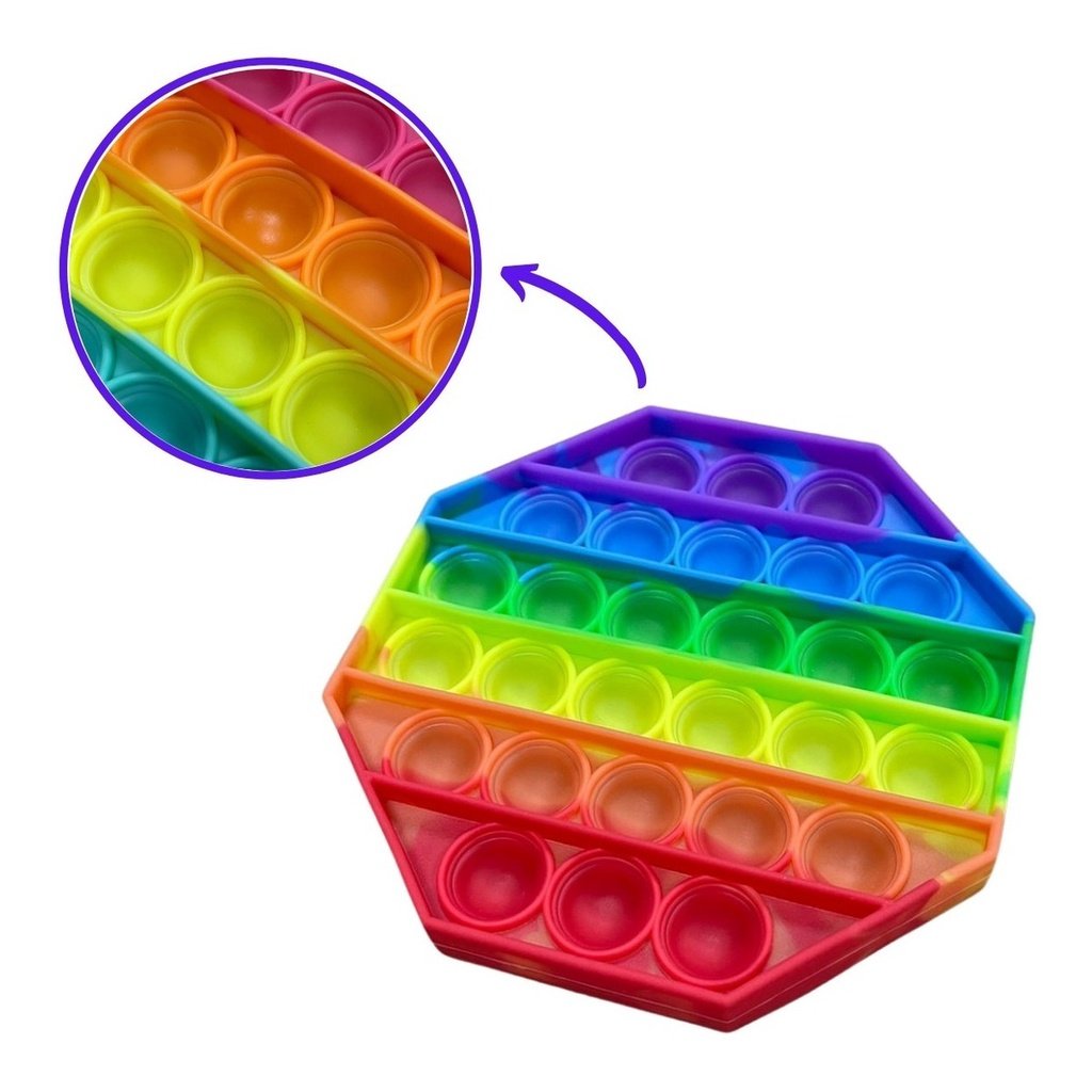 Fidget Toy Octógono: Alivie o Stress com Bolhas!