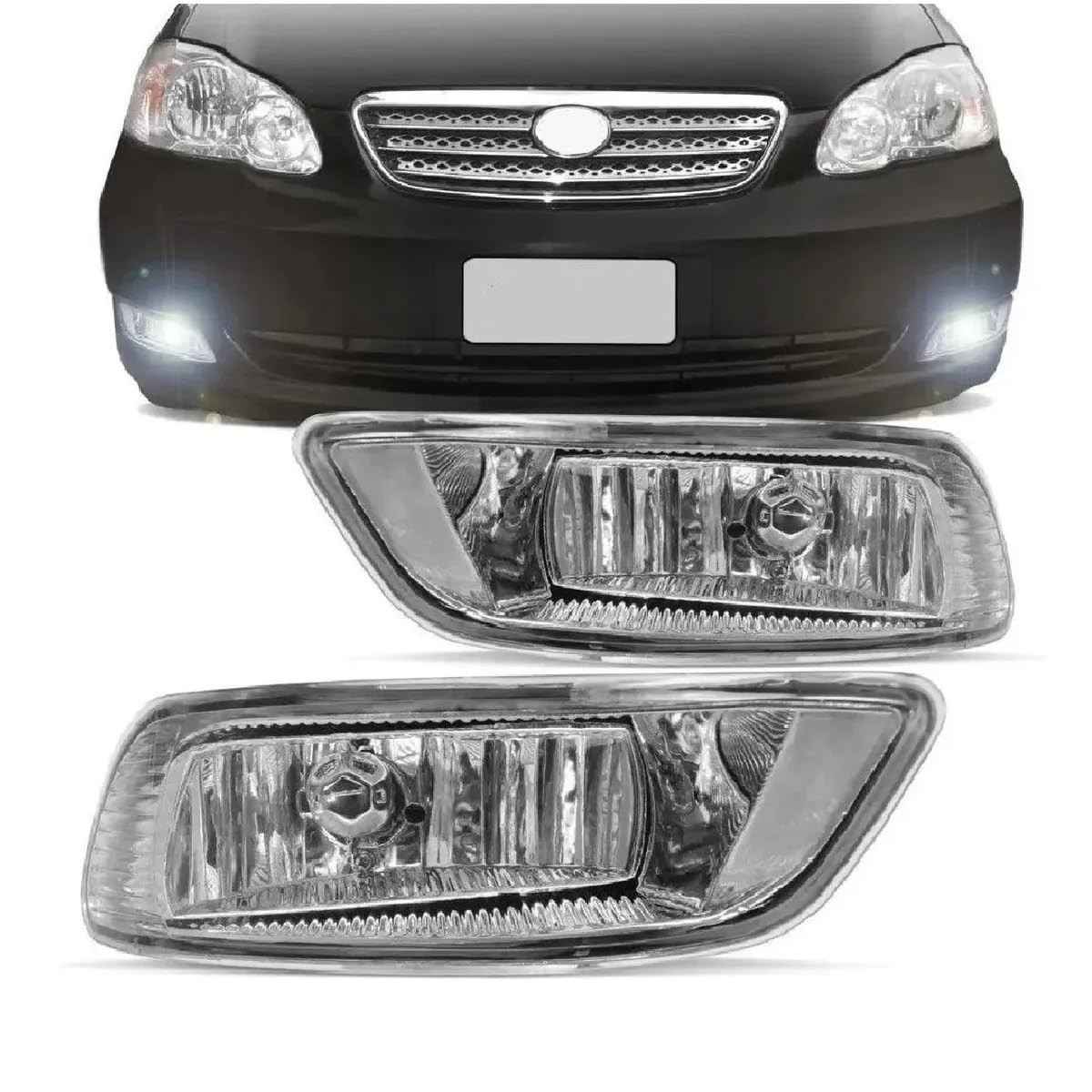 Par de Faróis de Milha para Toyota Corolla (2005-2009) e Fielder (2008-2009) - Visibilidade Superior