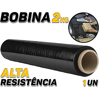 Filme Stretch Preto 50cm: Proteja Seus Produtos!