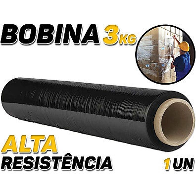 Filme Stretch Preto 50x300m: Proteja Seus Produtos!