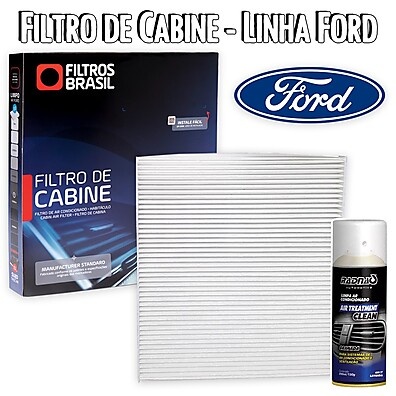 Filtro Ar Condicionado Ford + Higienizador: Ar Puro!