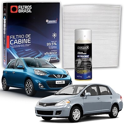 Filtro de Cabine Nissan March/Versa + Higienizador