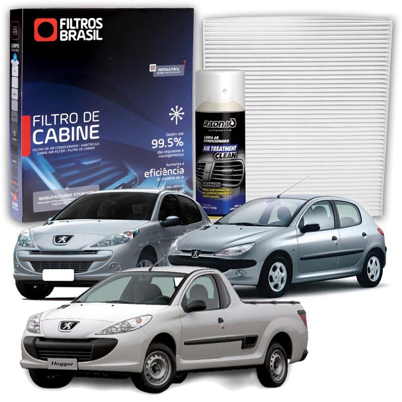 Filtro de Cabine Peugeot 206/207/Hoggar + Higienizador
