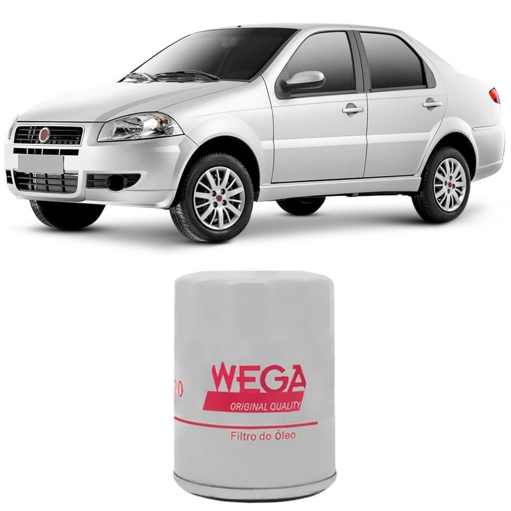 Filtro de Óleo Wega para Fiat Siena 1.0, 1.3, 1.4 e 1.6 (2001-2012)