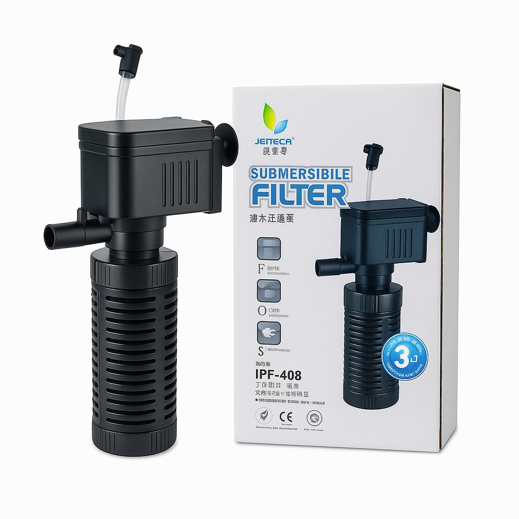 Filtro Interno JENECA 200L/h 3 em 1 para Aquários até 30L