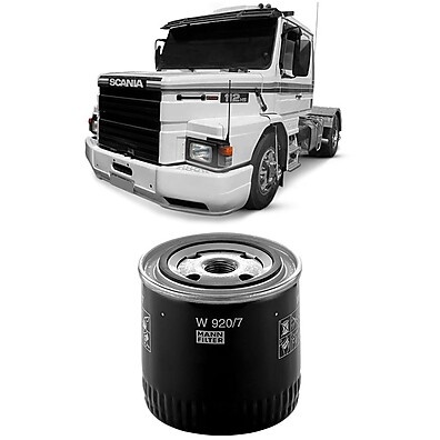 Filtro Óleo Scania T112 Dsc11 Ds11 Dsc14 87 a 89 Mann-filter