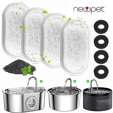 Filtro para Bebedouro de Gato: 4 Unidades + Esponjas