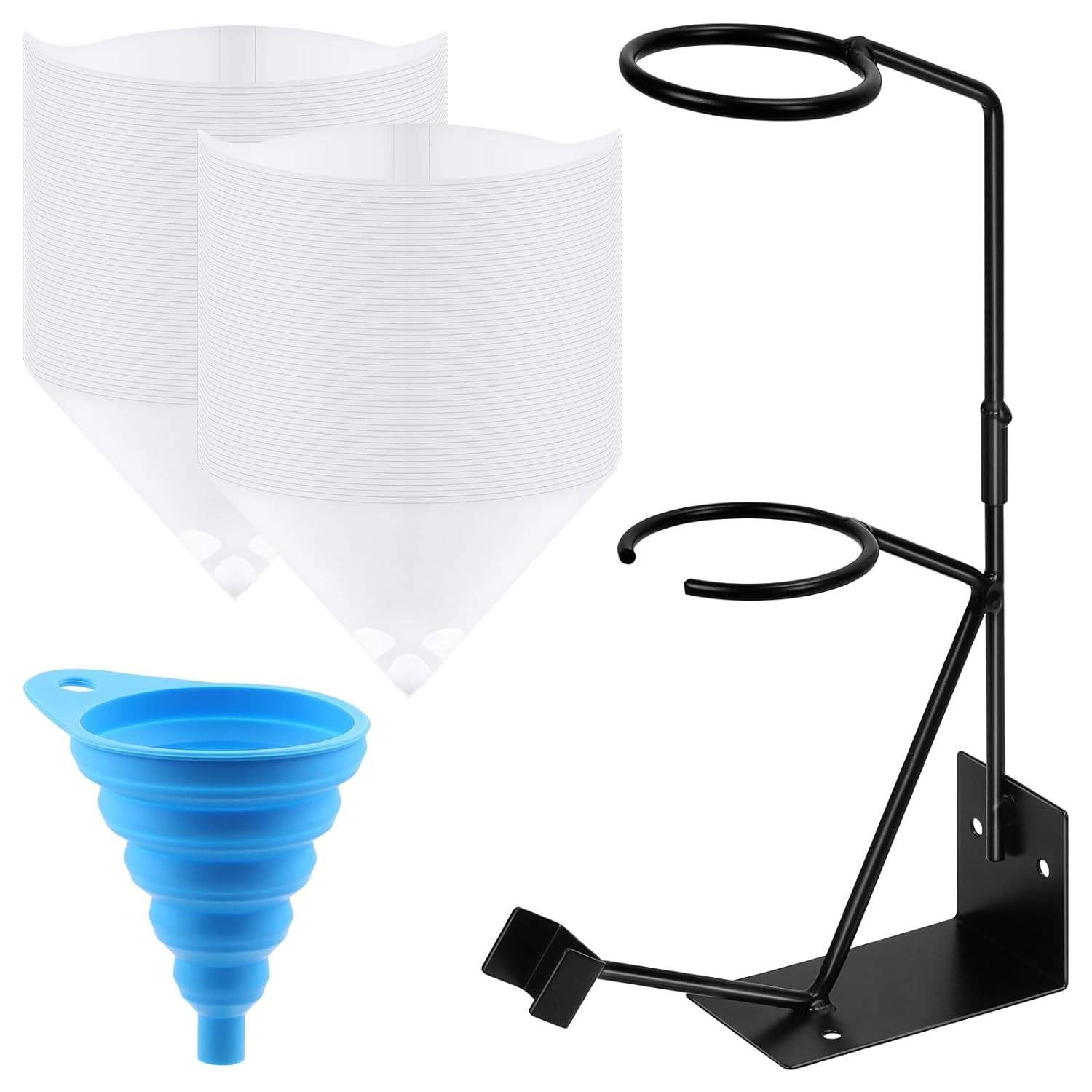 Kit Completo para Pintura Profissional: 52 Peças com Filtros de Tinta Cônico, Funil Silicone e Suporte para Pistola