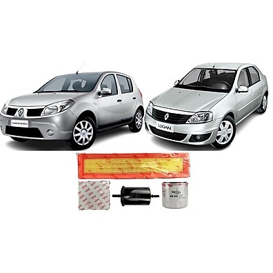 Filtros Renault Logan/Sandero 1.0: Kit Completo Wega