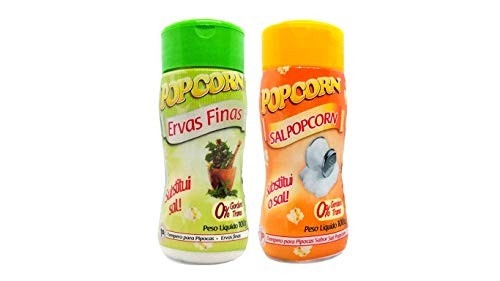 Temperos P/ Pipoca Popcorn Cx 12 Frascos. 6 Ervas Finas - 6 Sal Popcorn