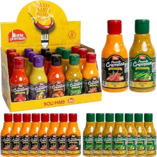 Pimenta Cremosa Carolina Reaper Forte Display Bahia Premium (Sabor:7-Ervas Finas 8-Tradicional)