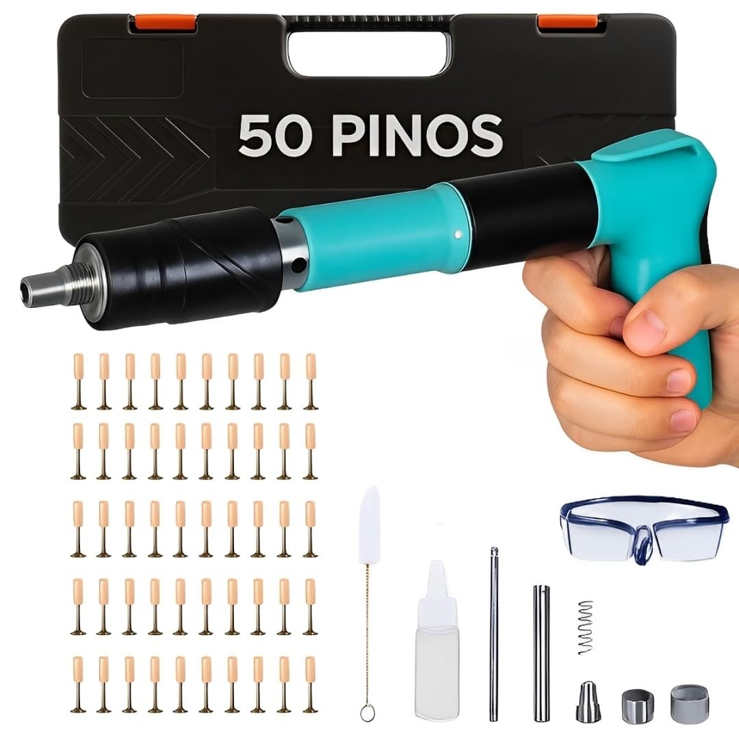 Pistola de Fixação Finca Pinos 50 Pregos: Potência e Agilidade para Sua Obra!