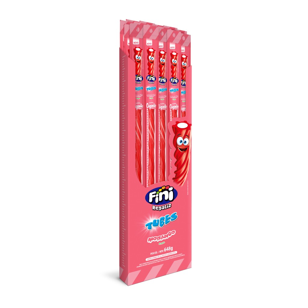 Fini Tubes Morango: Explosão de Sabor em 6 Tubos!