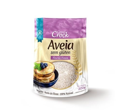 Aveia sem gluten flocos finos 200g - Cereal Crock