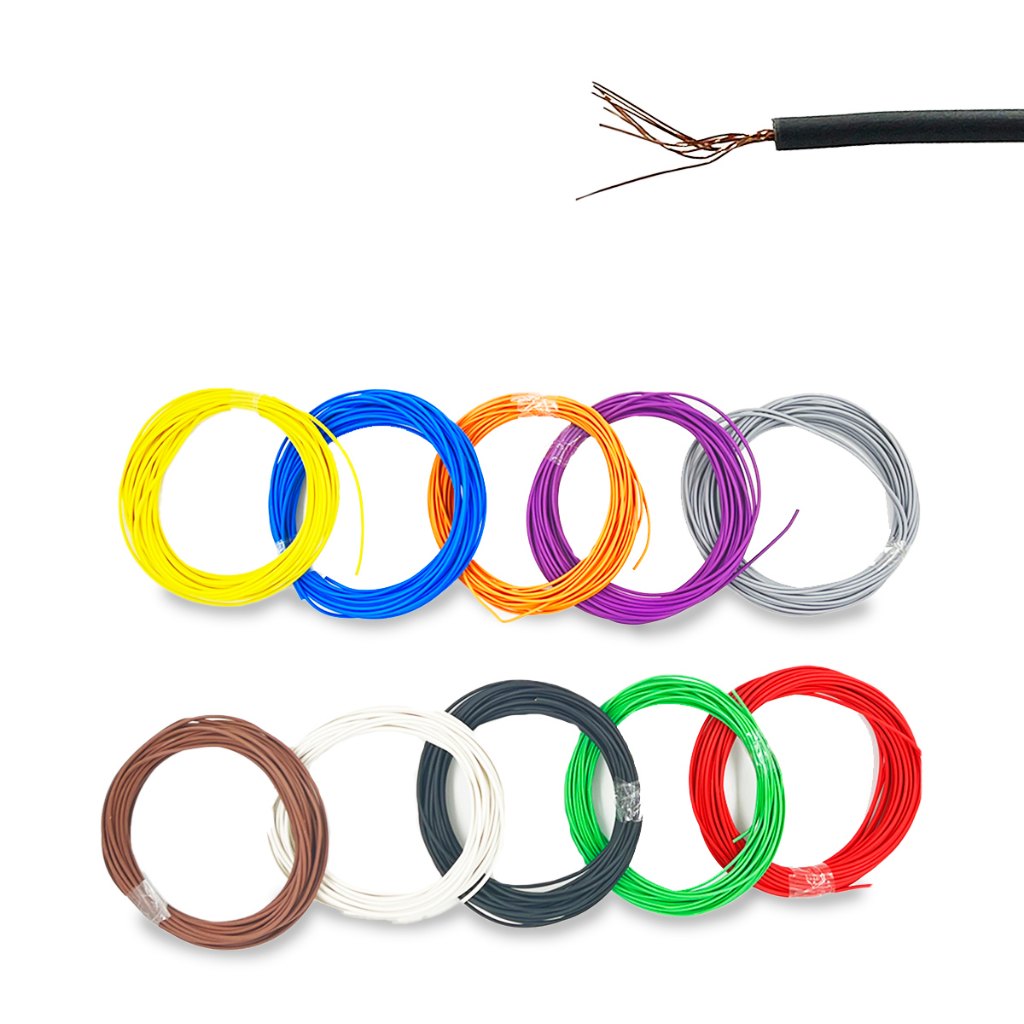 Fio Cabo Flexível 0,75mm Puro Cobre 20AWG - 100m Colorido