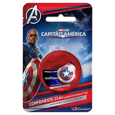 Fio Dental Infantil Capitão América: Proteção e Sabor!