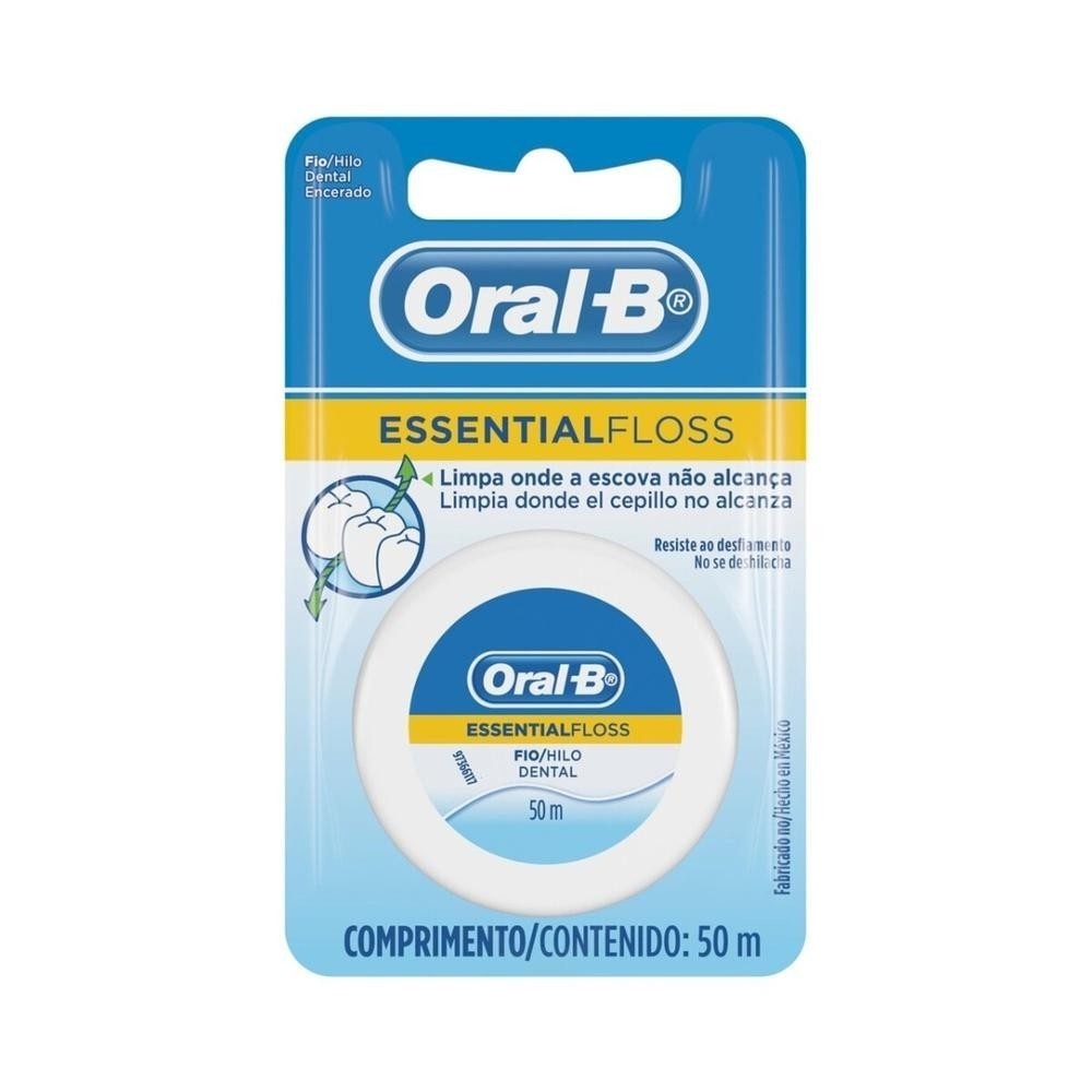 Fio Dental Oral-B Essencial: Limpeza Profunda 50m