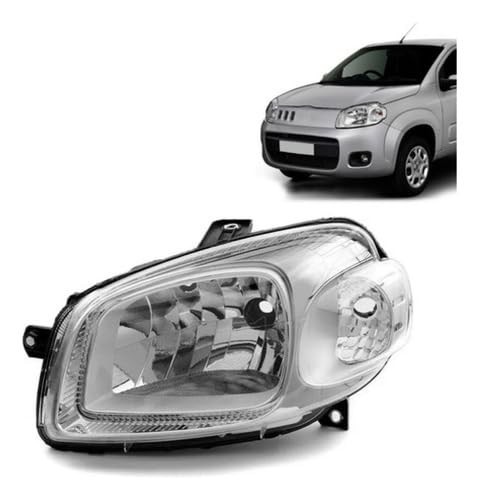 Farol Cromado Rufato Fiat Uno Vivace e Fiorino (2011-2021) Lado Esquerdo - Visibilidade e Estilo!
