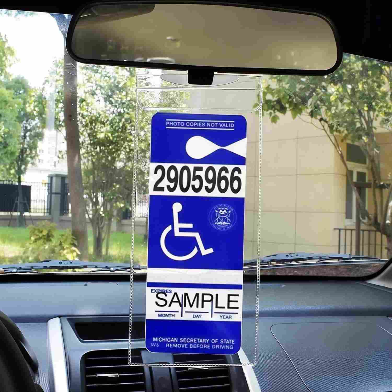 Suporte de Cartaz para Deficientes Físicos: Proteção Durável e Visibilidade Clara para sua Permissão de Estacionamento