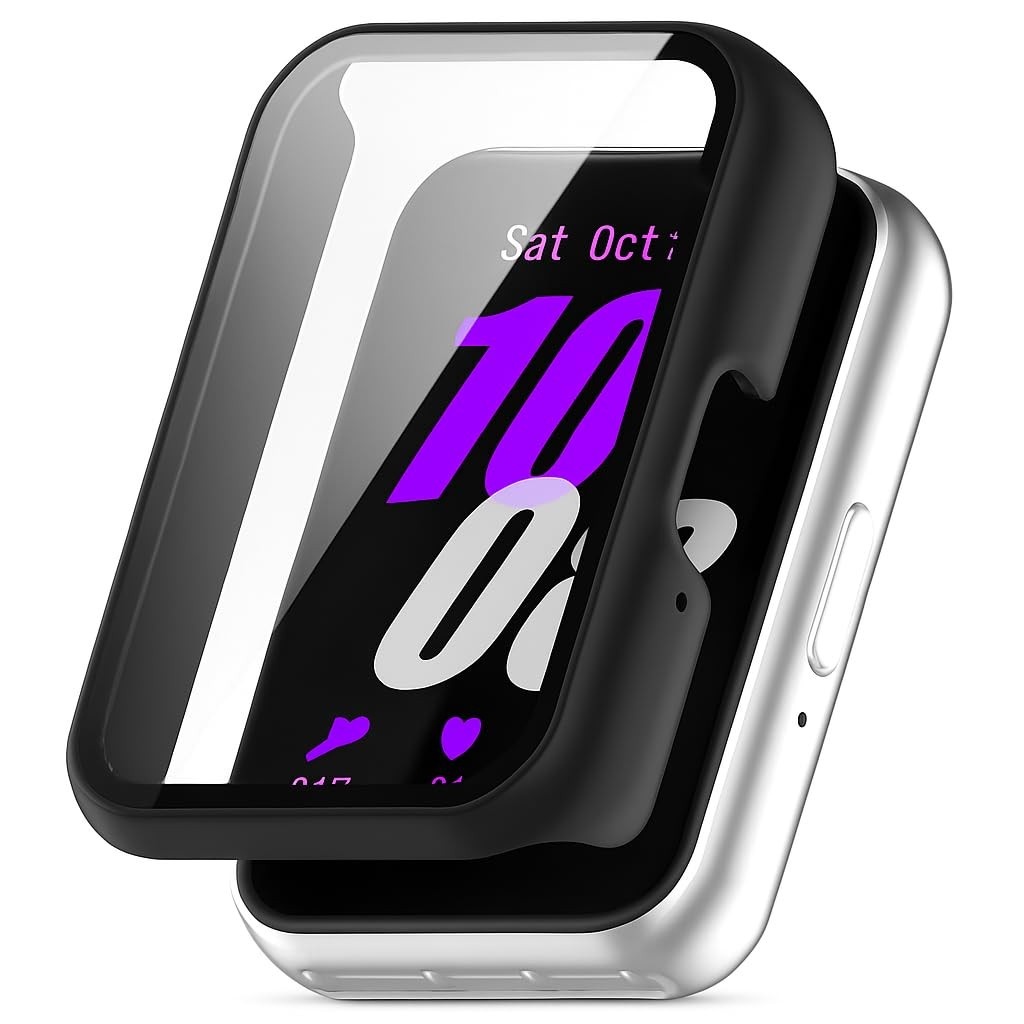 Capa Bumper Premium com Película Integrada para Galaxy Fit 3 Samsung - Proteção Total e Estilo (Preto)