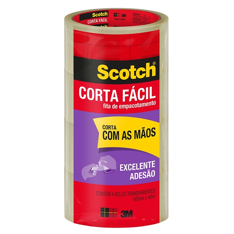 Fita Adesiva Scotch Corta Fácil: Selagem Segura e Rápida!