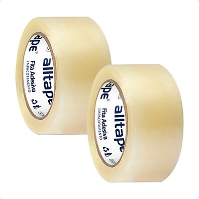 Fita Adesiva Transparente Alltape SK270: Kit com 2 Rolos