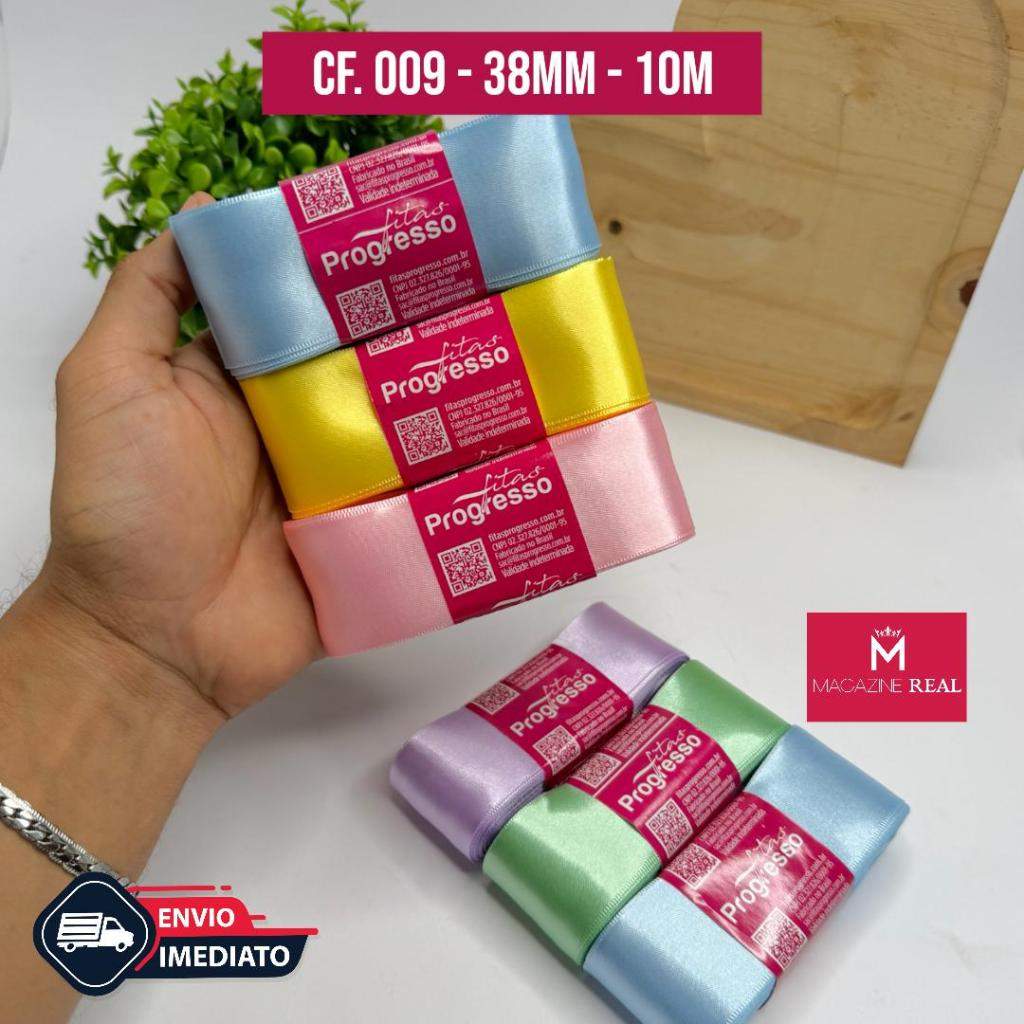 Fita Cetim Progresso N°9: 38mm de Pura Elegância