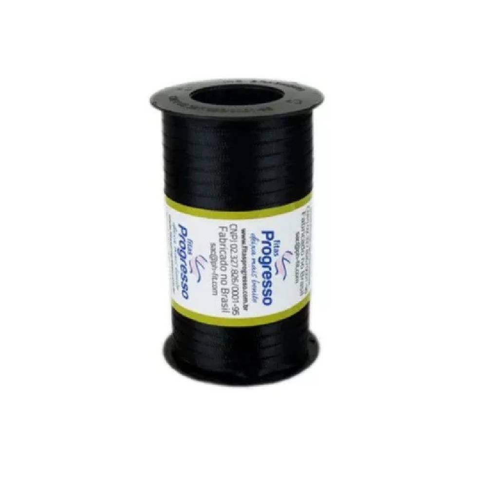 Fita de Cetim 4mm: 100m de Elegância em Preto