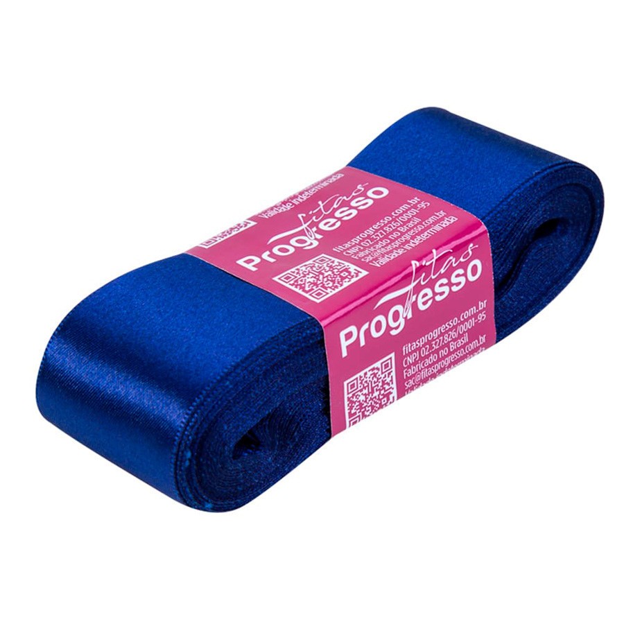 Fita de Cetim Azul Bic: 38mm x 10m - Rizzo