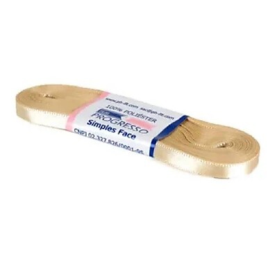 Fita de Cetim Progresso 7mm Bege 10m: Ideal para Artesanato e Decoração
