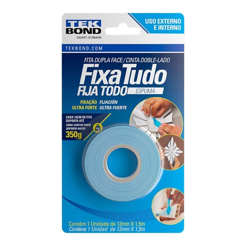 Fita Dupla Face Tekbond: Fixação Forte e Sem Danos!
