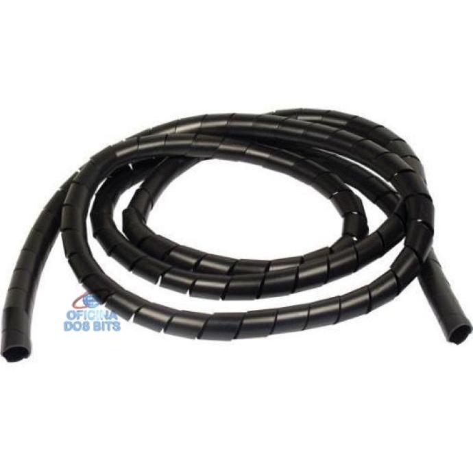 Fita Espiral Organizadora de Cabos 1/2" - Preto