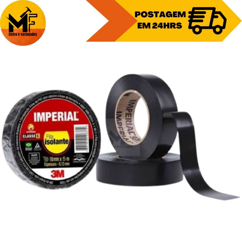 Fita Isolante 3M Imperial 18mm: Proteção Elétrica de Alta Qualidade