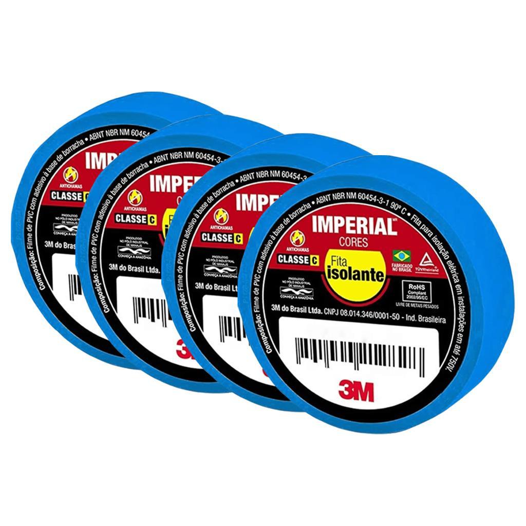 Fita Isolante 3M Imperial: Kit com 4 Rolos 18mm x 10m