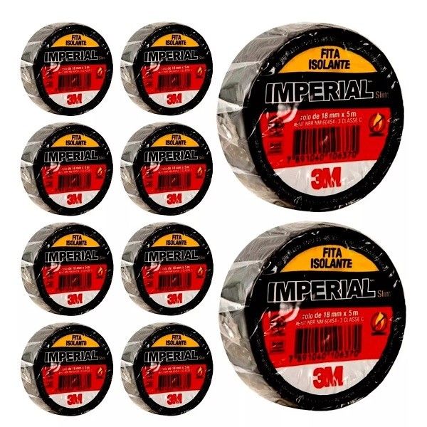 Fita Isolante 3M: Kit 10 Rolos para Isolamento Elétrico