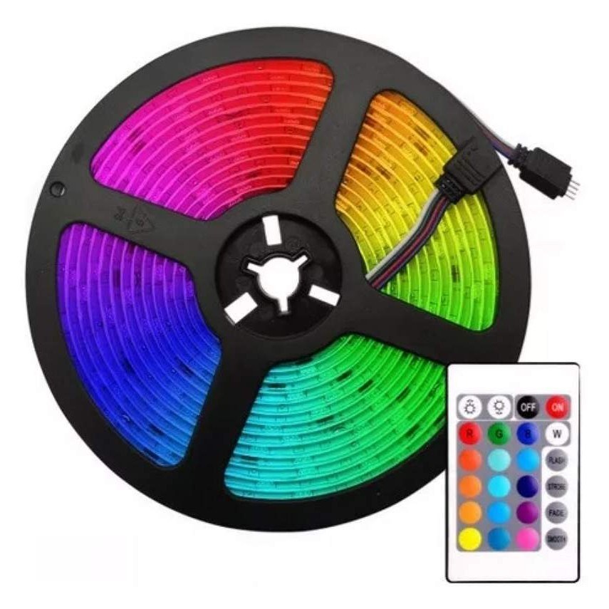 Fita LED RGB 5050: Luz Colorida com Controle!