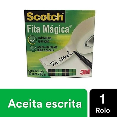 Fita Mágica Scotch 3M 19mm x 65m: Correção Perfeita sem Marca