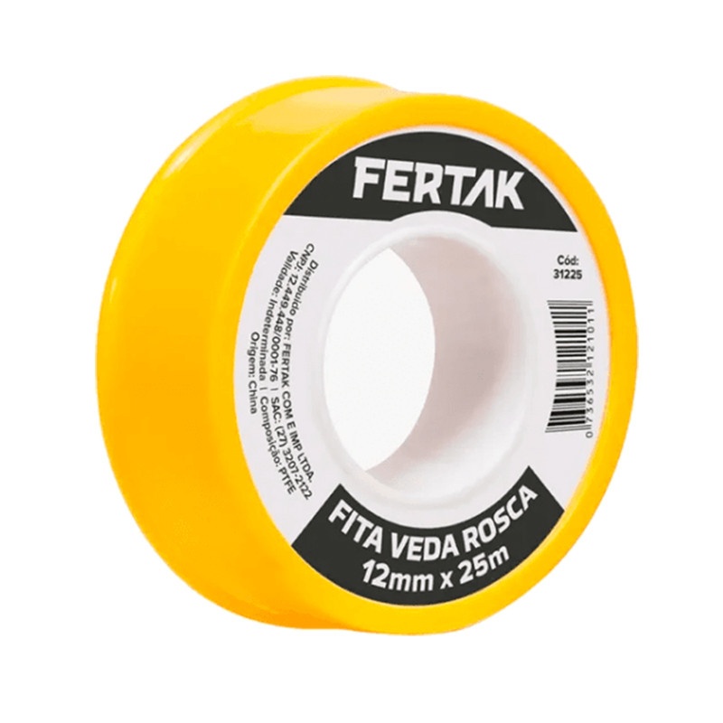 Fita Veda Rosca 12x25m Fertak: Vedação Segura e Duradoura